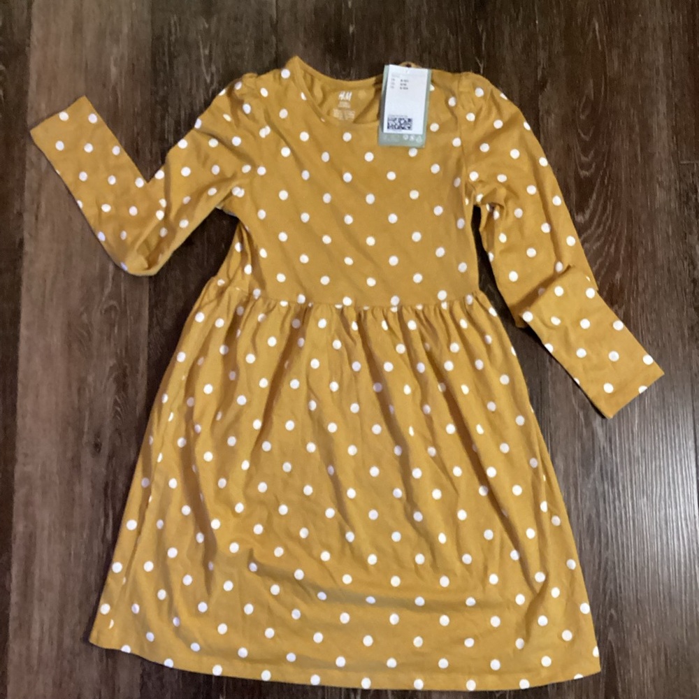 NWT H&M LONG SLEEVE POKA DOT DRESS